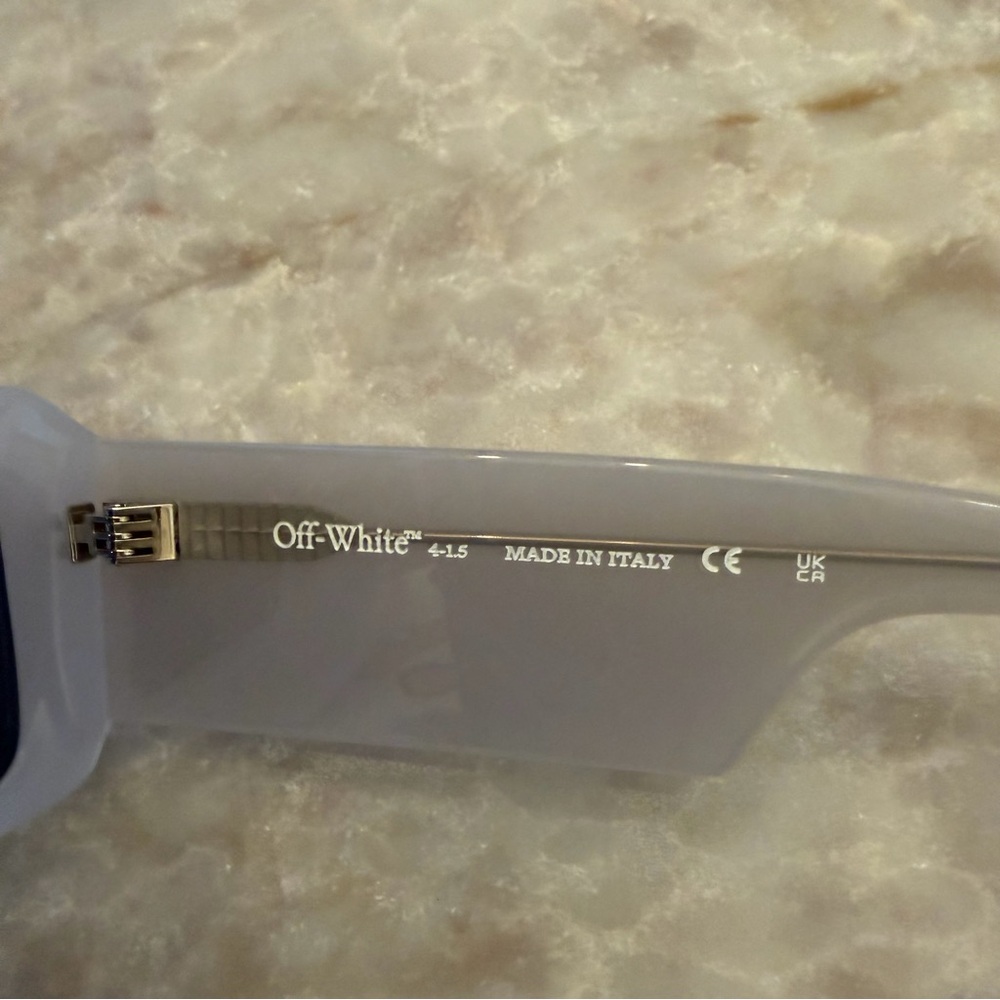 Off-White Troy‎ Arrow Grey Blue Rectangular Sungl… - image 3